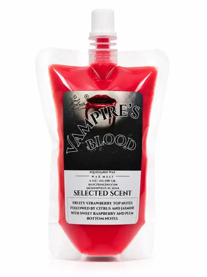 4 ounce squeezable all-natural long-lasting wax melts for home fragrance warmers - vampires blood