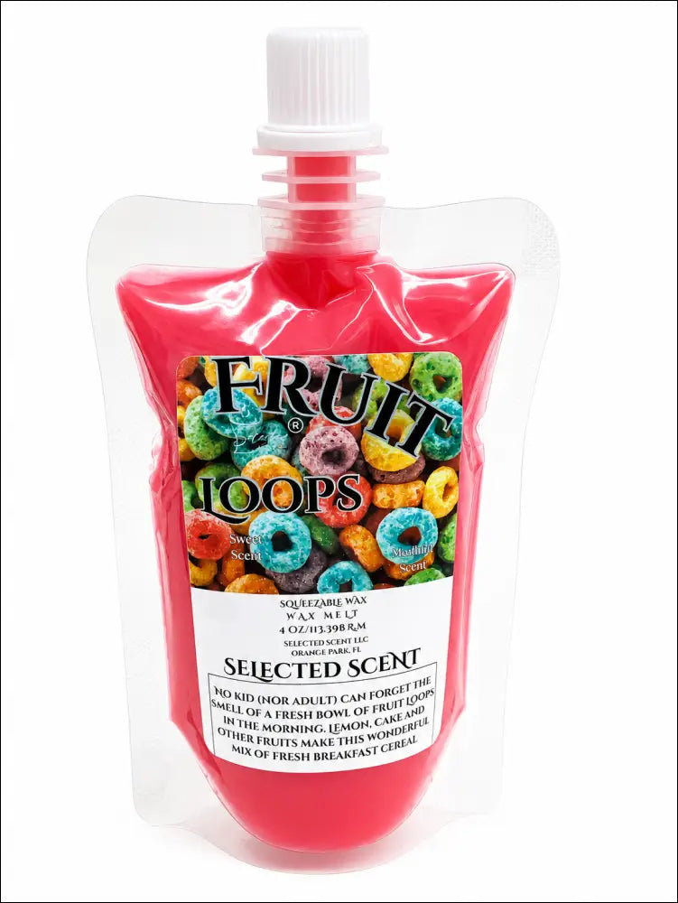 4 ounce squeezable all-natural long-lasting wax melts for home fragrance warmers - fruit loops