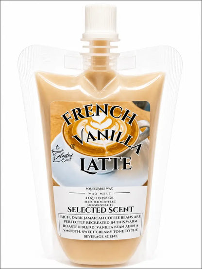 4 ounce squeezable all-natural long-lasting wax melts for home fragrance warmers - french vanilla latte