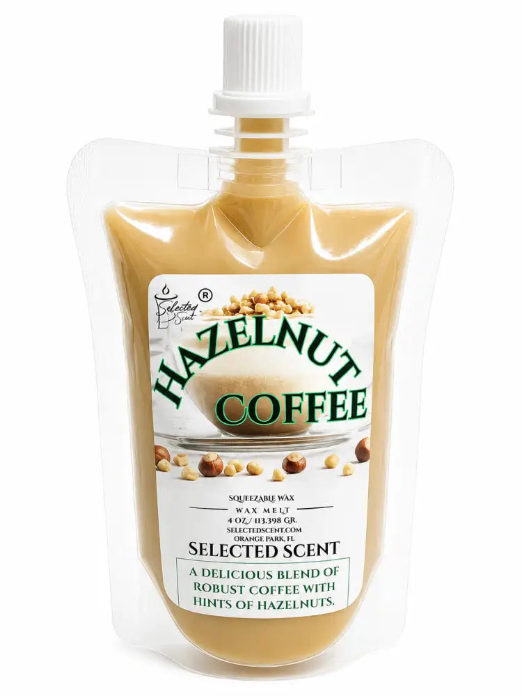 4 ounce squeezable all-natural long-lasting wax melts for home fragrance warmers - hazelnut coffee