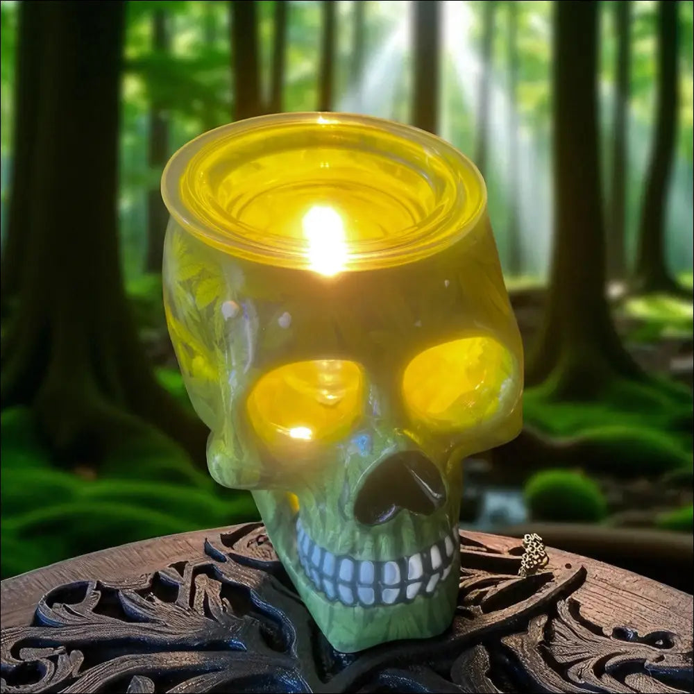 Skull special leaf wax and oil warmer electric decorative