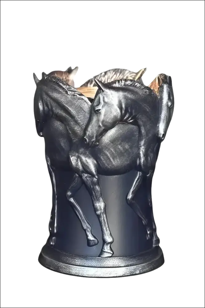 Horses silver wax and oil warmer electric decorative