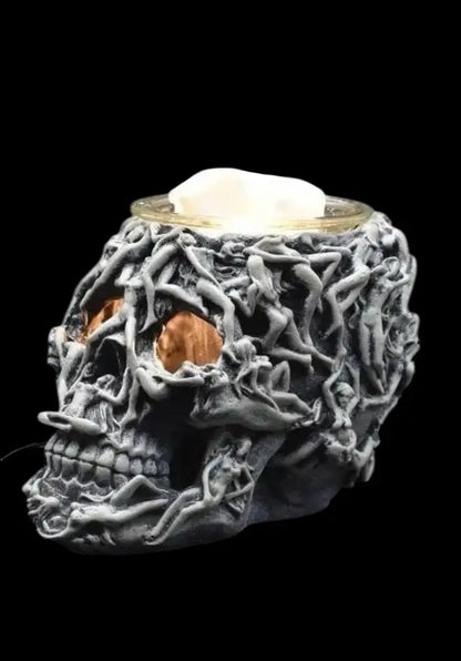 Skull ladies wax and oil warmer electric decorative