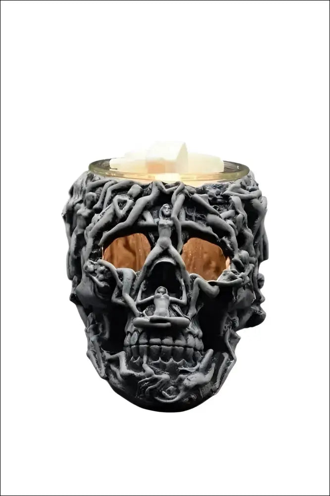 Skull ladies wax and oil warmer electric decorative