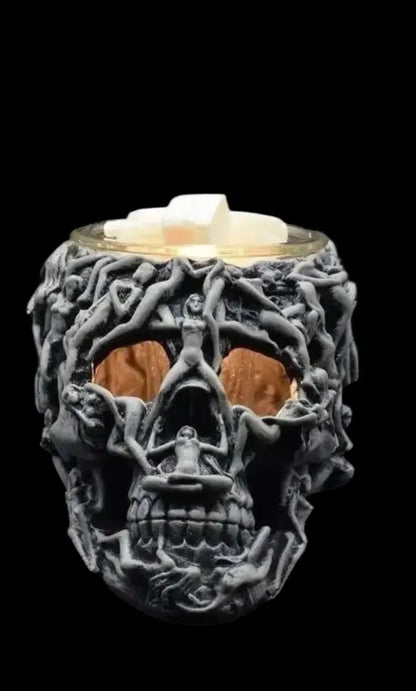 Skull ladies wax and oil warmer electric decorative