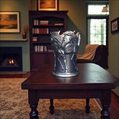 Horses silver wax and oil warmer electric decorative