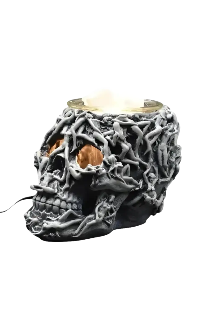 Skull ladies wax and oil warmer electric decorative