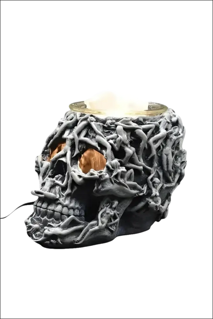 Skull ladies wax and oil warmer electric decorative