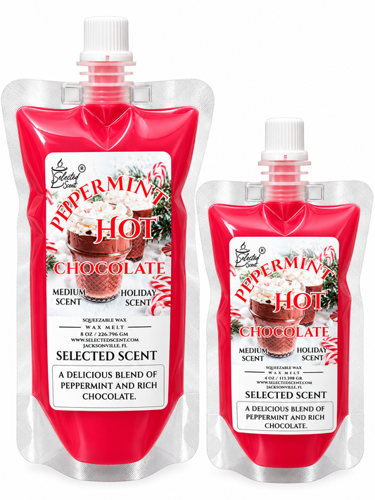 Peppermint Hot Chocolate Squeezable Wax Melt | Holiday Wax Melts