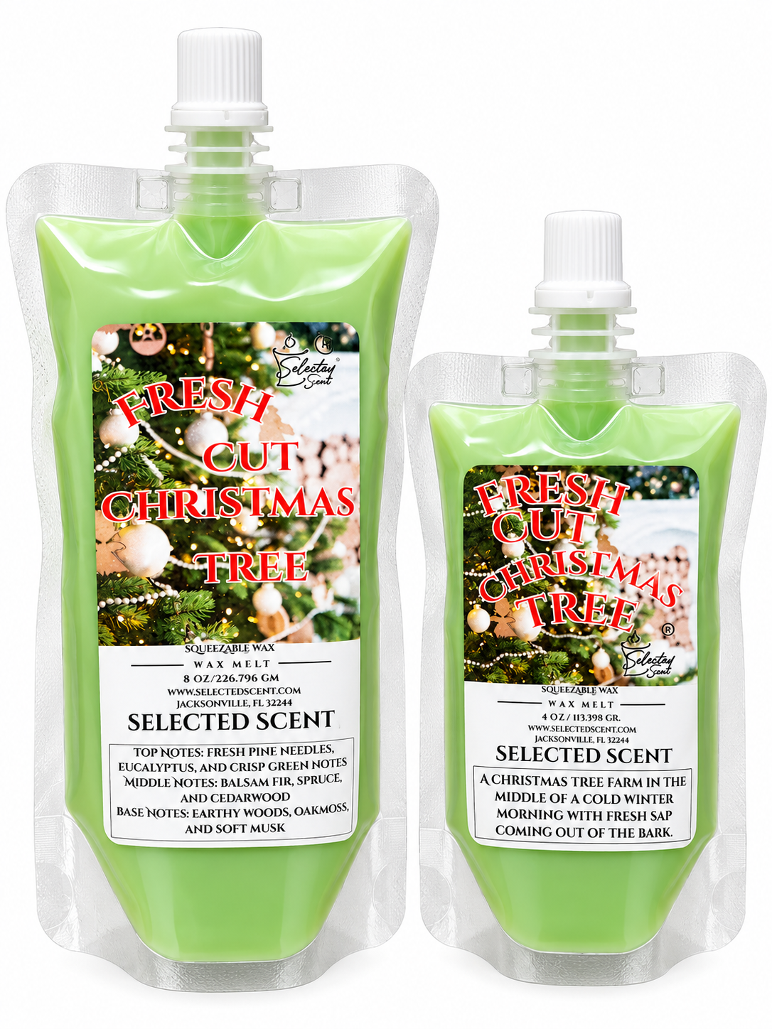 Fresh Cut Christmas Tree Squeezable Wax Melt | Holiday Wax Melts