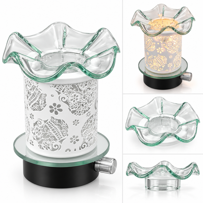 White Skulls Plug-In Adjustable Wax & Oil Warmer