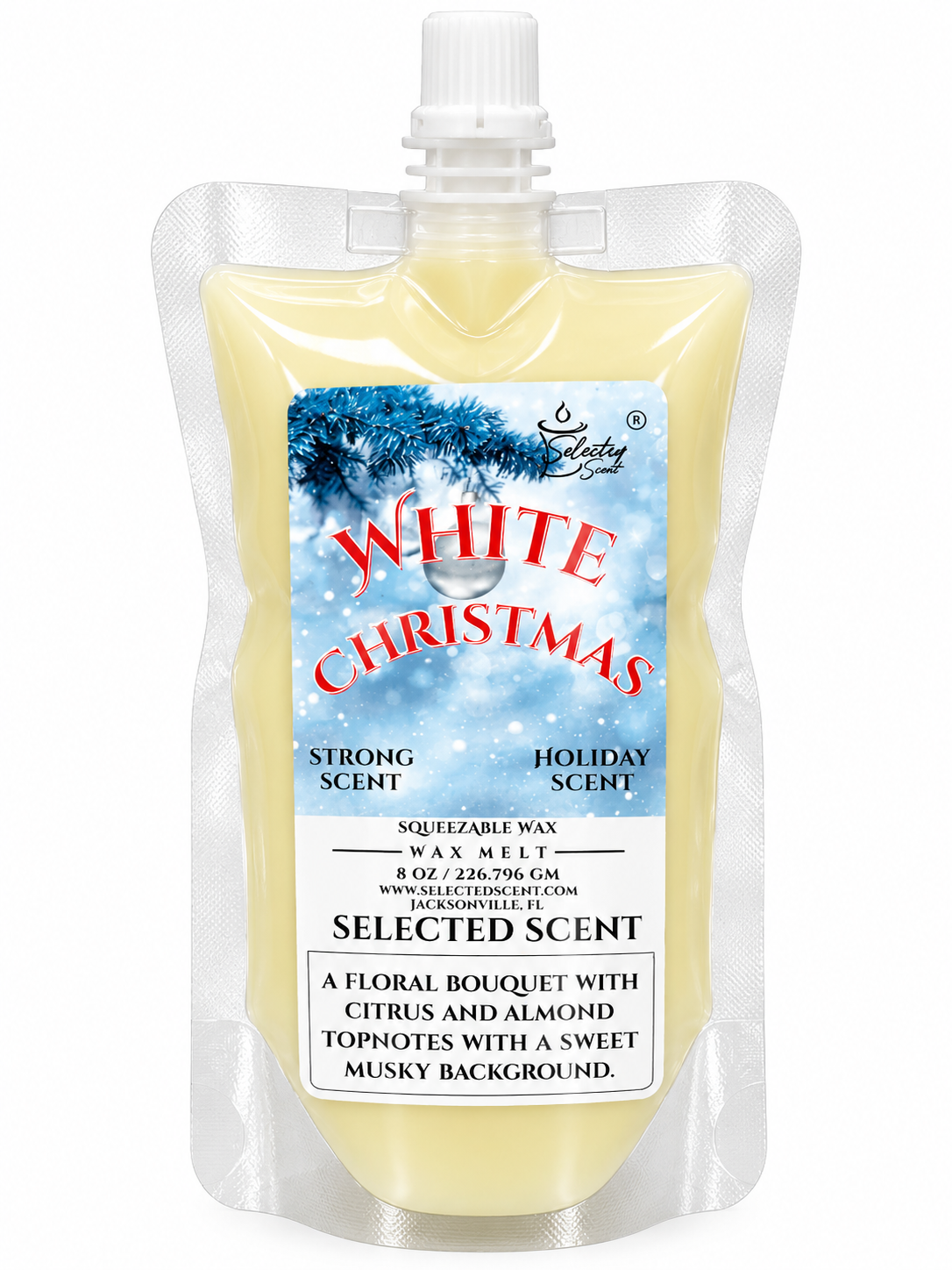 White Christmas Squeezable Wax Melt | Holiday Wax Melts