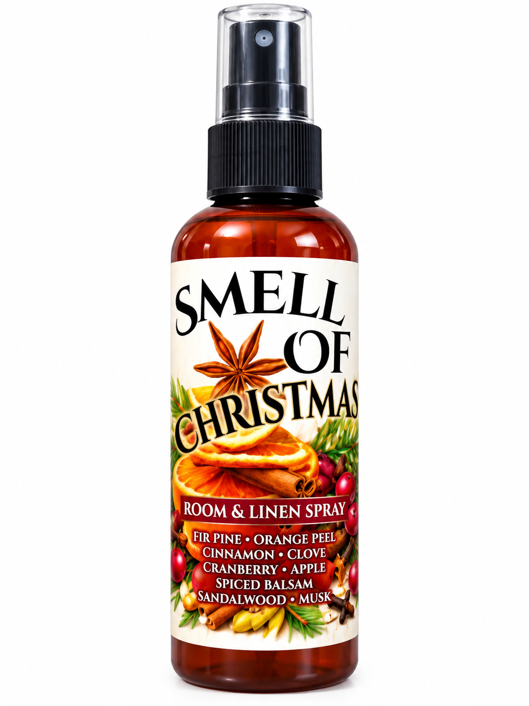 Smell of Christmas Room & Linen Spray | Warm Holiday Spice & Citrus