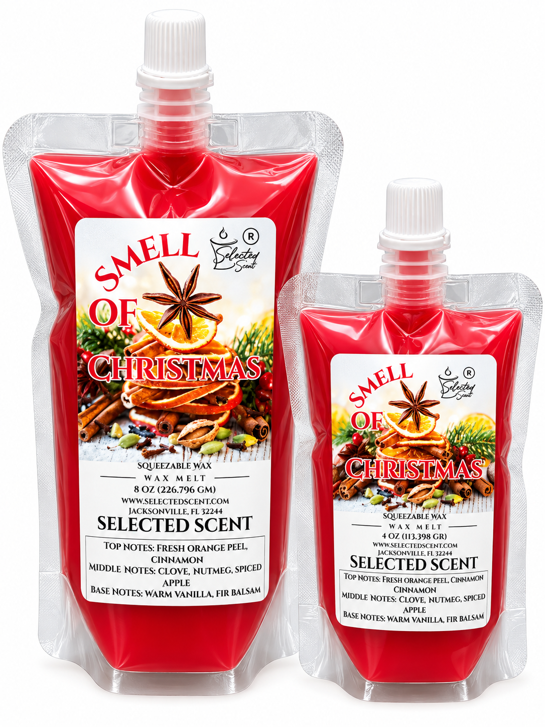 🎄 Smell of Christmas Squeezable Wax Melts – Warm Cinnamon, Spiced Apple & Holiday Fragrance | Selected Scent