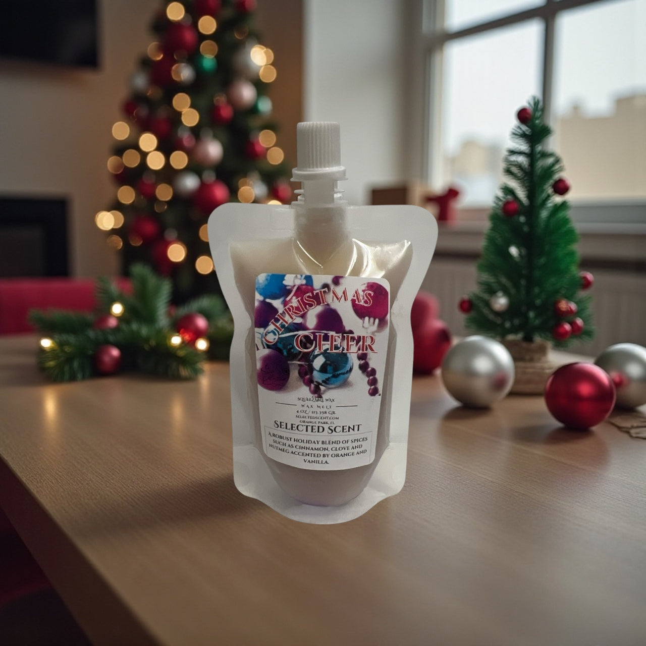 Christmas Cheer  Squeezable Wax Melt All Natural Wax Melts