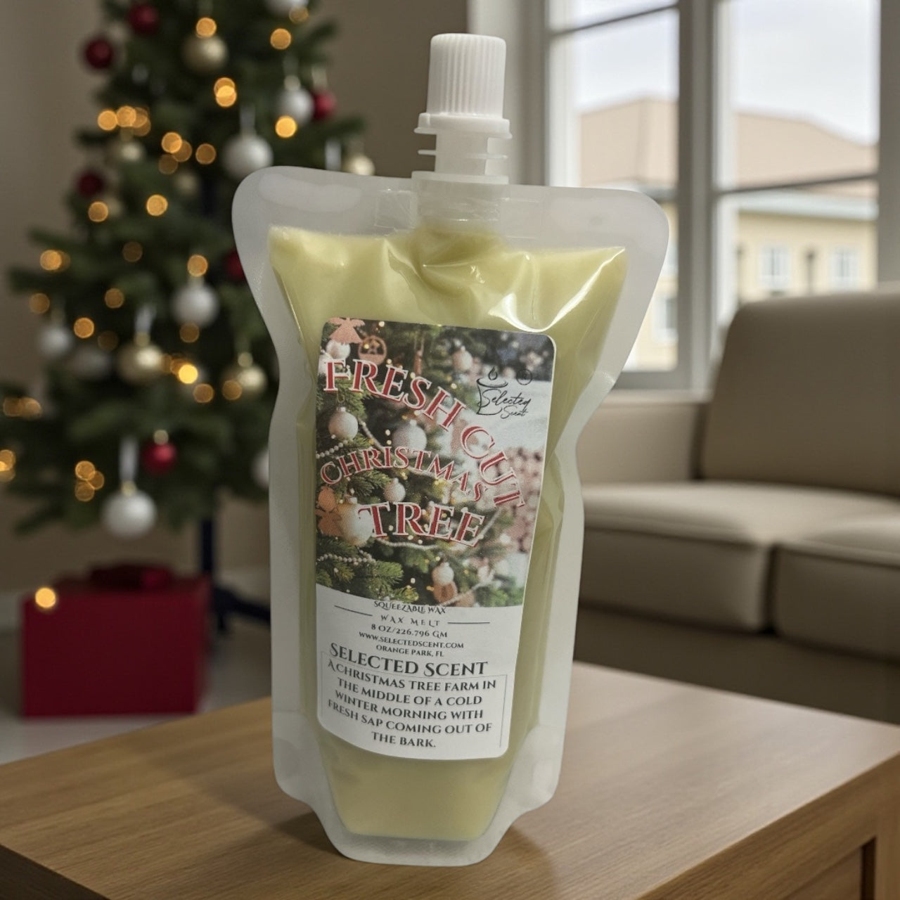 Fresh Cut Christmas Tree Squeezable Wax Melt All Natural Wax Melts