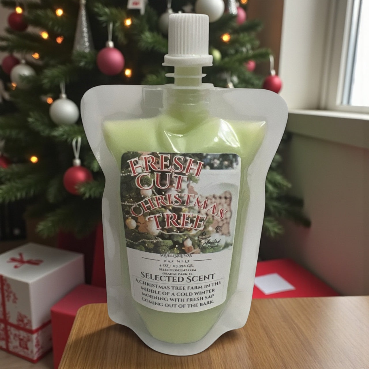 Fresh Cut Christmas Tree Squeezable Wax Melt All Natural Wax Melts