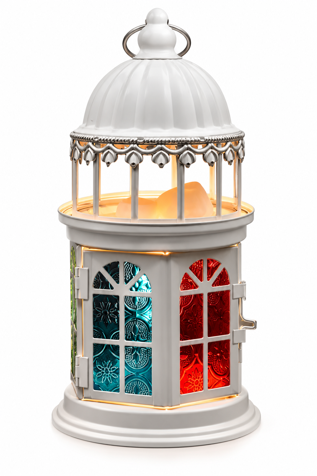 Gazebo, White Wax And Oil Warmer Electric Decorative Warmer PLUS 3 Pack Replacement Bulbs