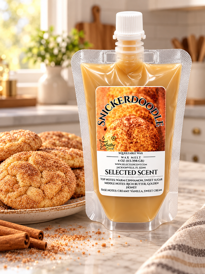 Snickerdoodle Squeezable Wax Melts – Warm Cinnamon, Sweet Sugar & Creamy Vanilla | Selected Scent