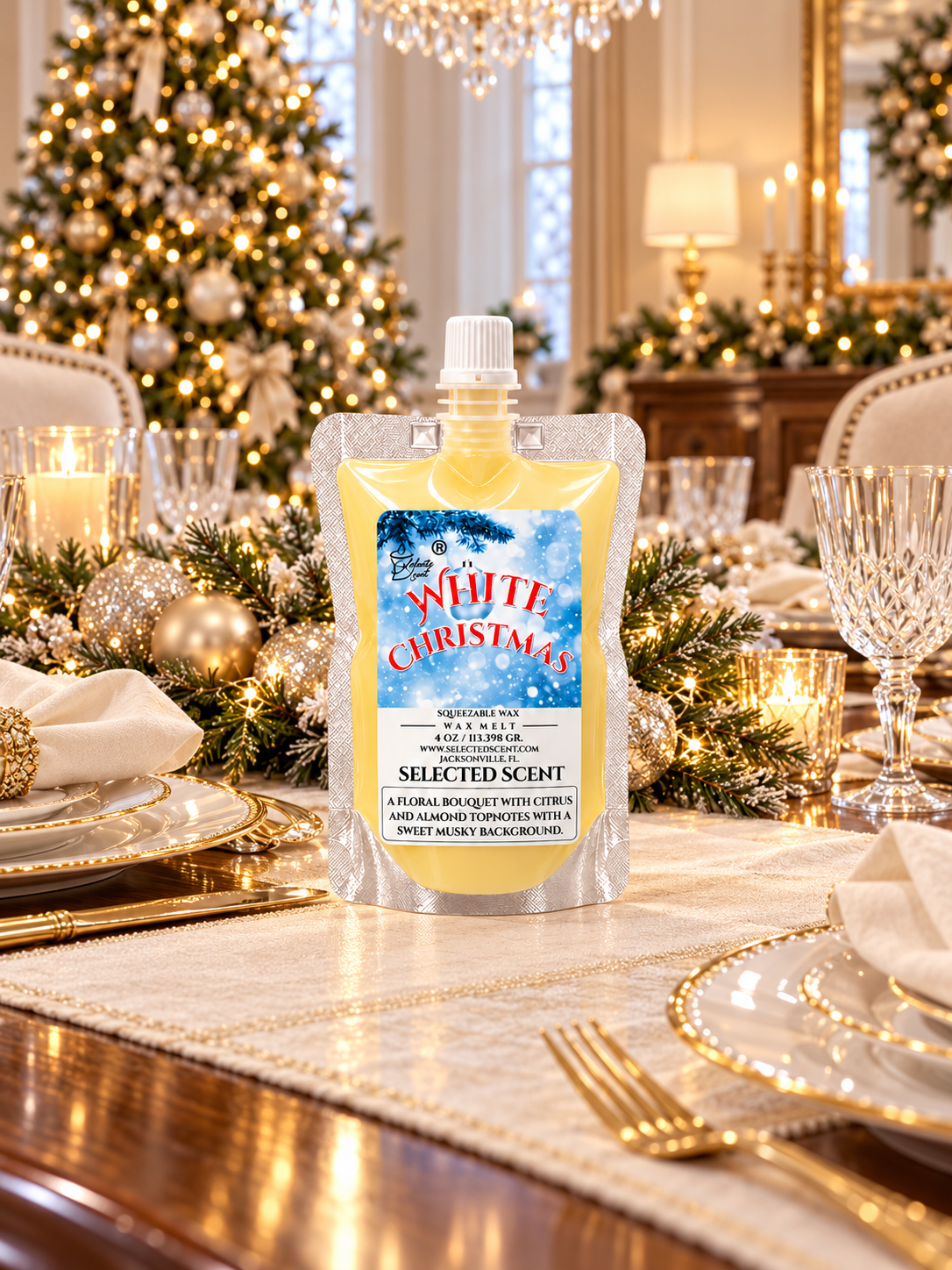 White Christmas Squeezable Wax Melt | Holiday Wax Melts