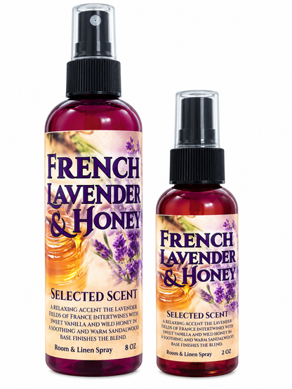 French Lavender & Honey Room & Linen Spray – Natural Long-Lasting Scent