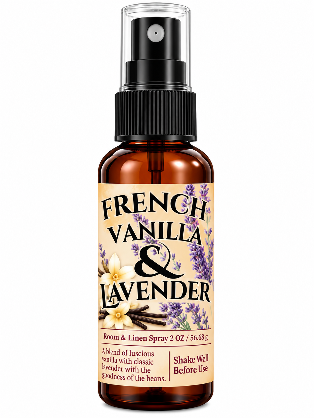 French Vanilla and Lavender Room & Linen Spray – Natural Long-Lasting Scent