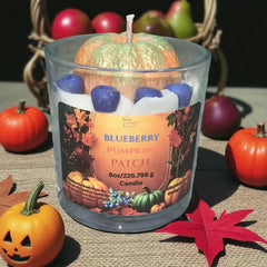 Blueberry Pumpkin Patch 8oz Specialty Candle All Natural Fall Scented