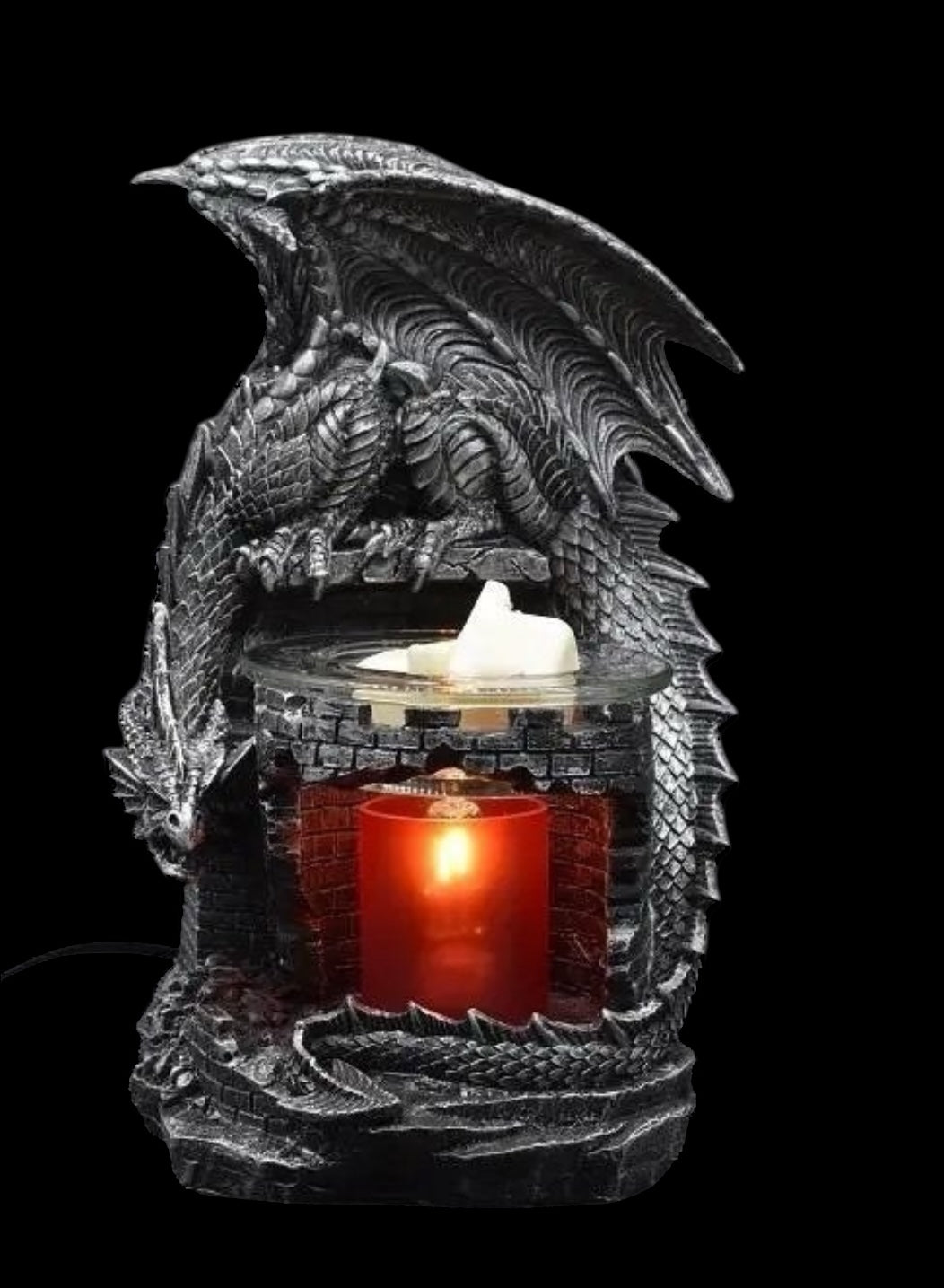 Dragon on Tower Wax And Oil Warmer Electric Decorative Warmer