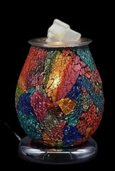 Multi Color Crackle Glass, Dark Wax And Oil Warmer Electric Decorative Warmer