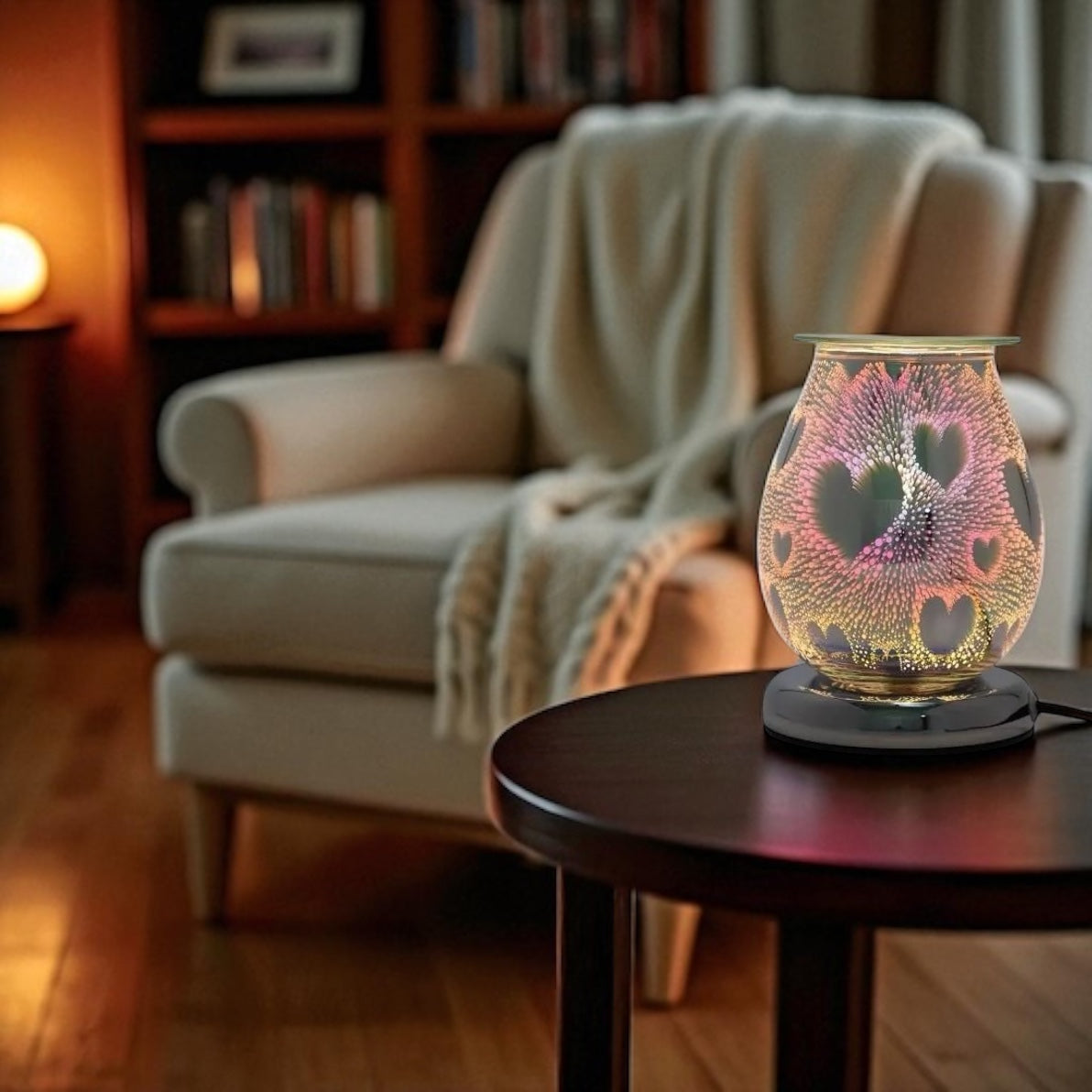 3D Hearts, Red Wax And Oil Warmer Electric Decorative Warmer