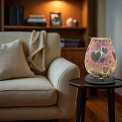 3D Hearts, Red Wax And Oil Warmer Electric Decorative Warmer