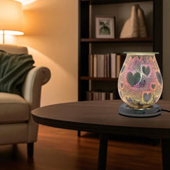 3D Hearts, Red Wax And Oil Warmer Electric Decorative Warmer
