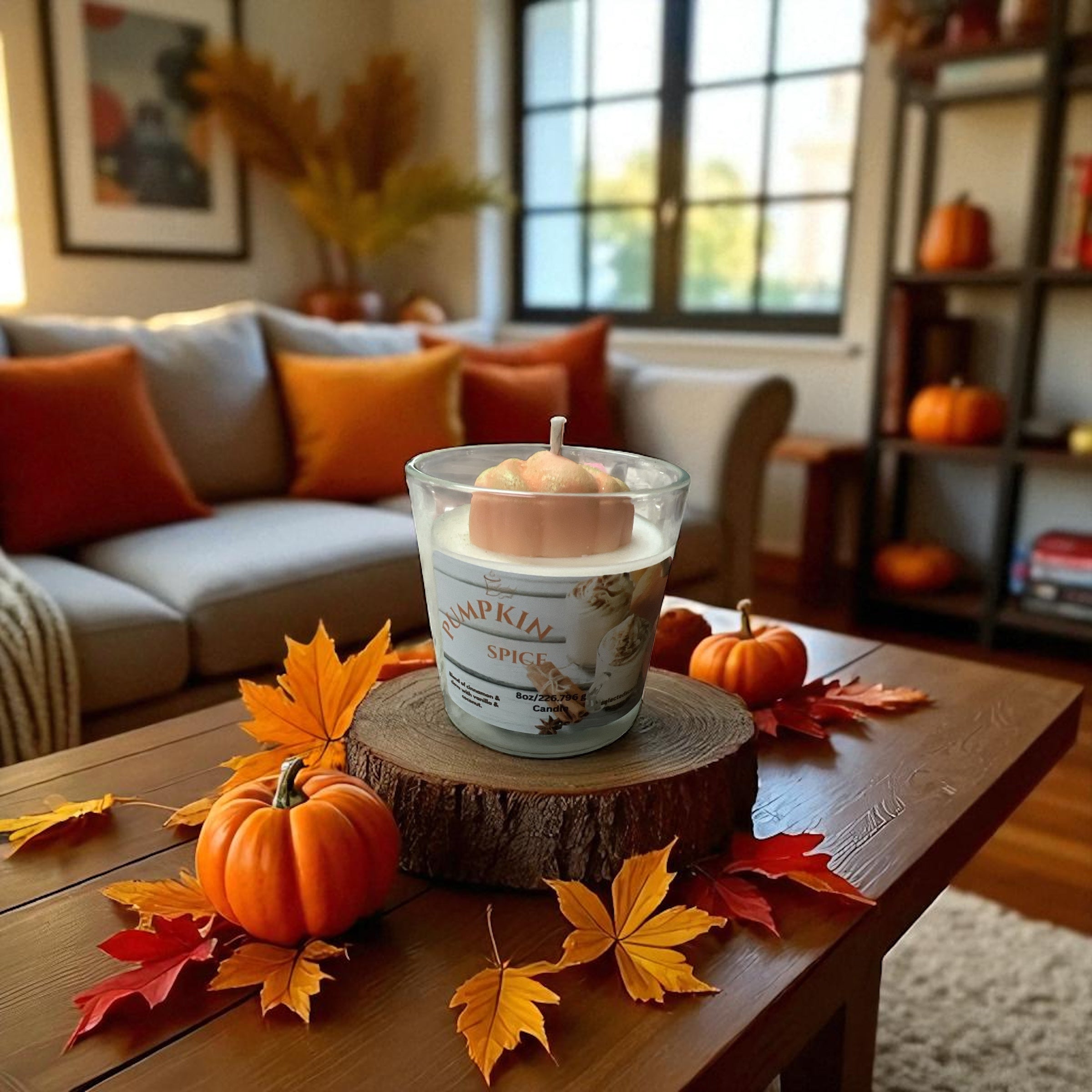 Pumpkin Spice 8oz Specialty Candle Long Lasting
