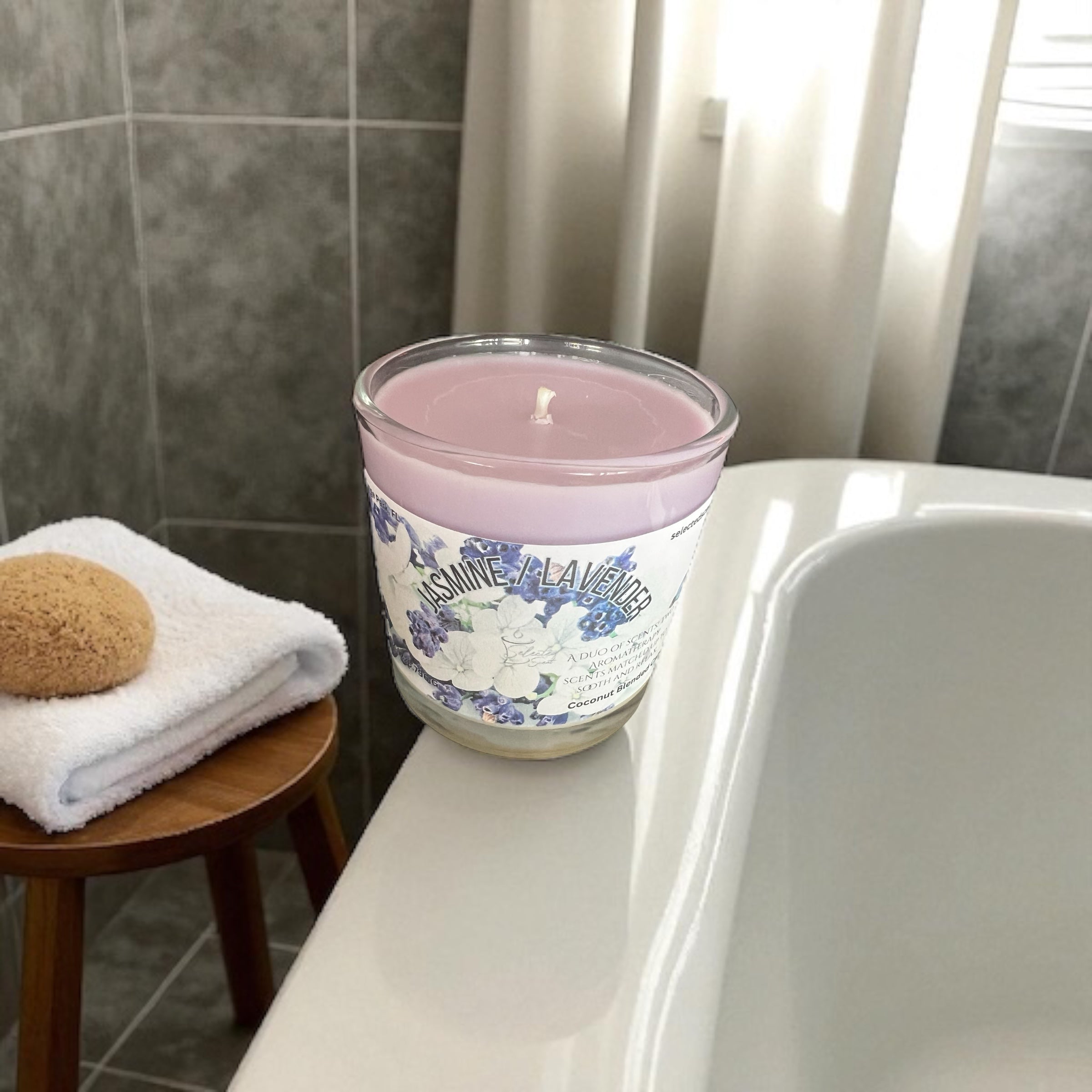 Jasmine And Lavender 8 Oz Candle Duo Scented Aromatherapy