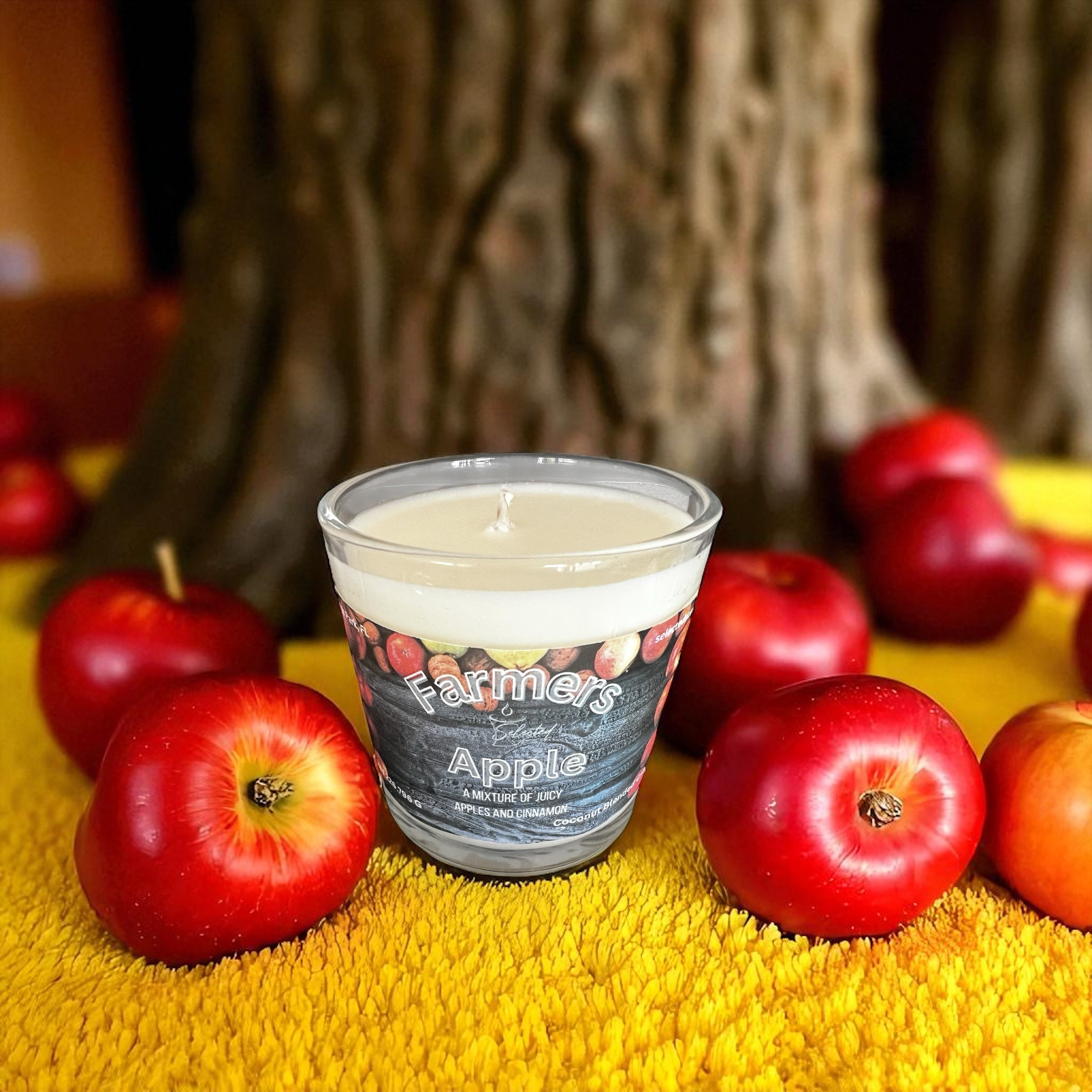 Farmers Apples 8 Oz Candle Coconut Wax Blended
