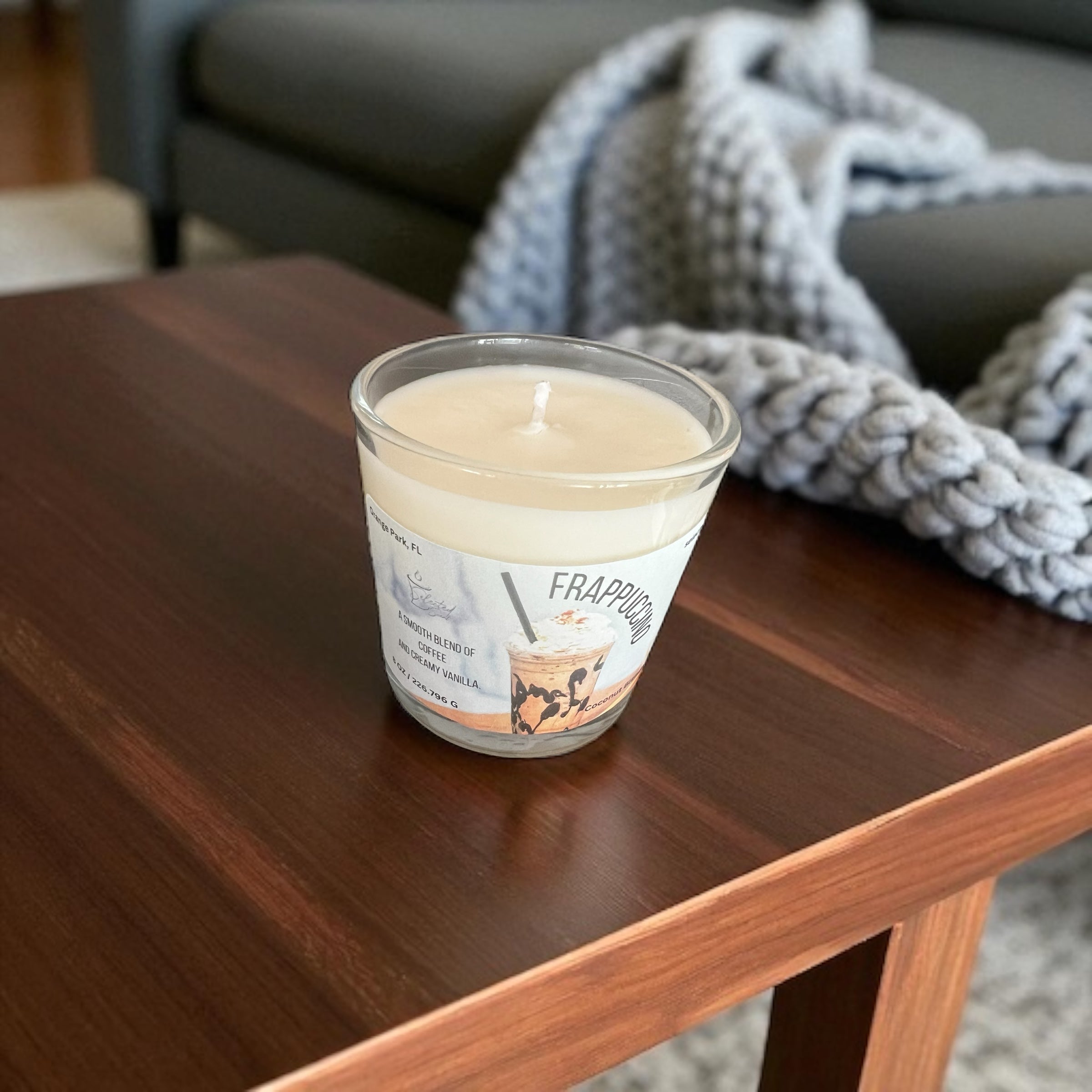 Frappuccino 8 Oz Candle All Natural Coffee Fragrance