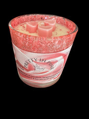 Pretty in Pink 8 Oz Specialty Candle Mandarin Bergamot Peach