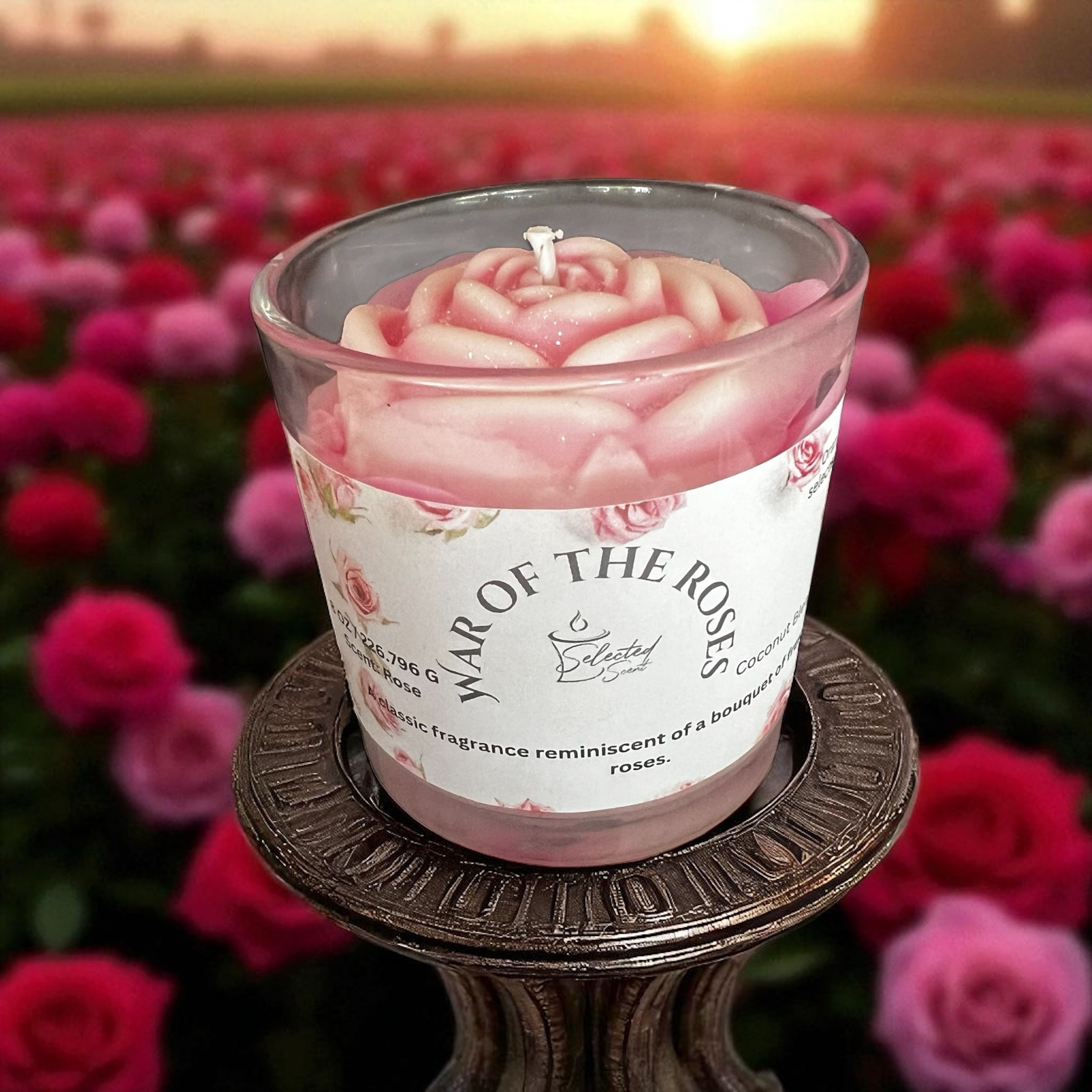 War Of The Roses 8 Oz Specialty Candle Sculpted And Designer