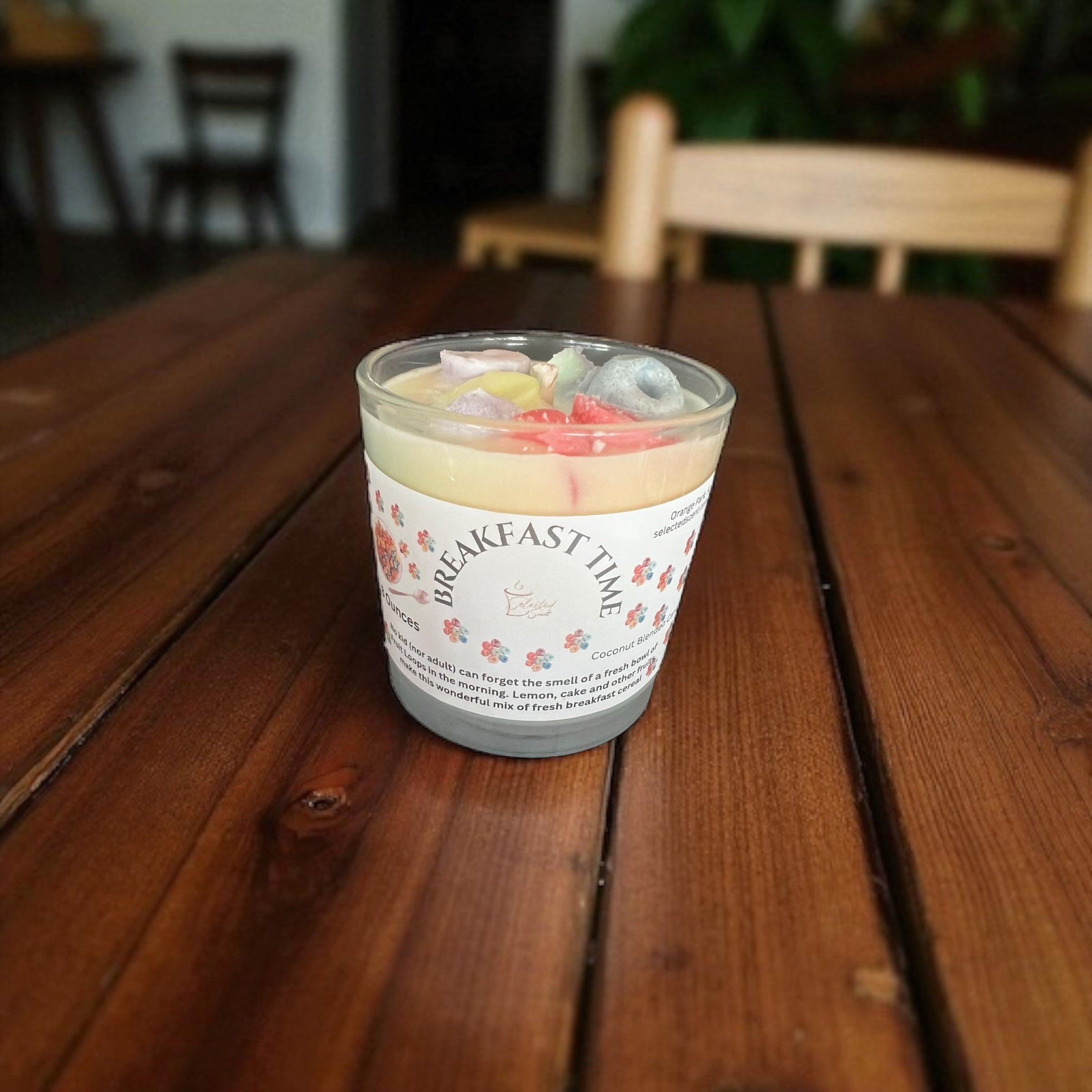 Breakfast Time Fruit Loops 8 Ounce Candle All Natural Breakfast