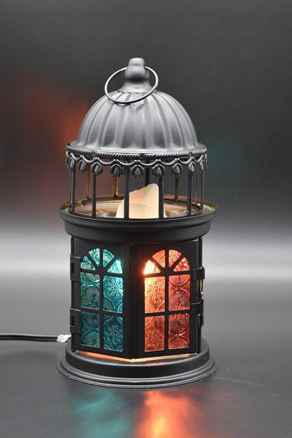 Black Decorative Gazebo Wax And Oil Warmer Electric Decorative Warmer PLUS 3 Pack Halogen Bulb Replacments