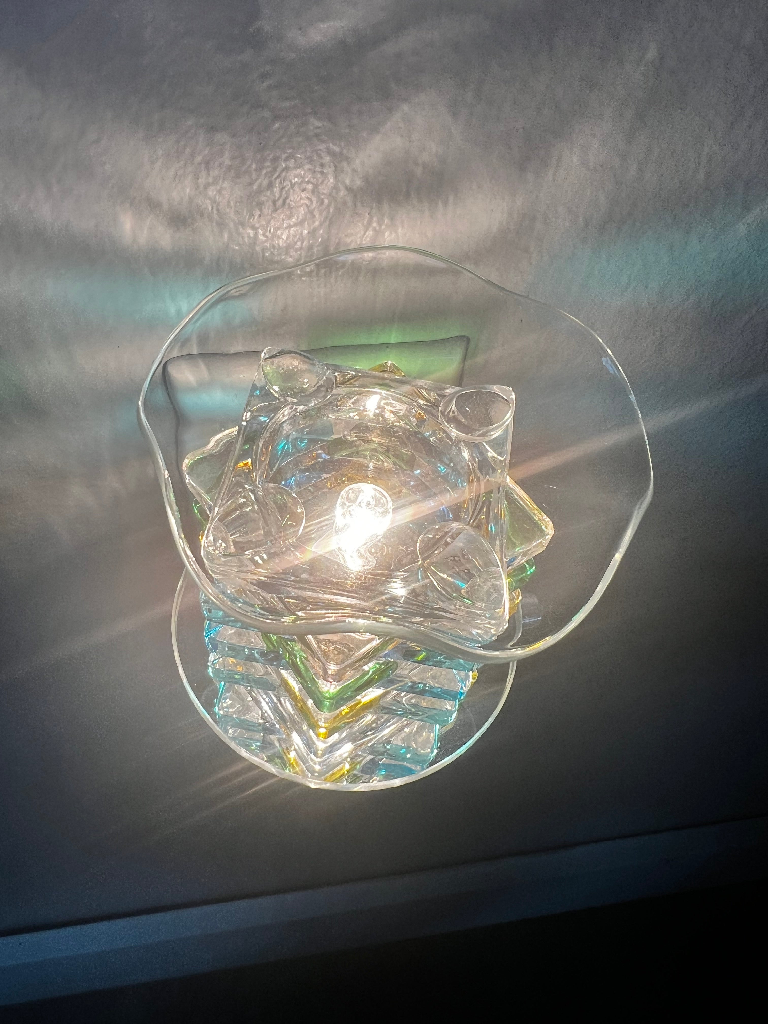 Multi Color Glass Circular Modern Plug In Warmer For Wax Melts