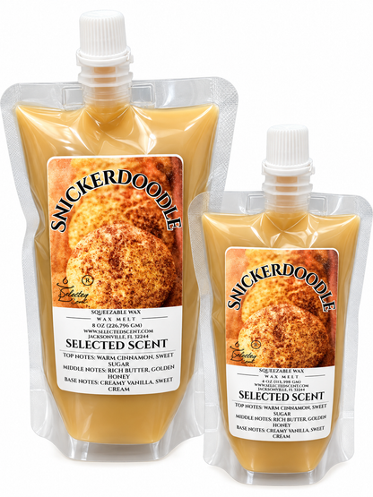 Snickerdoodle Squeezable Wax Melts – Warm Cinnamon, Sweet Sugar & Creamy Vanilla | Selected Scent