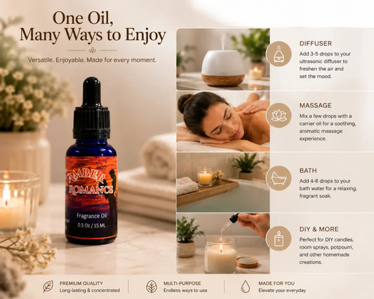 Amber romance 100% fragrance oil – warm & vanilla home by selected scent