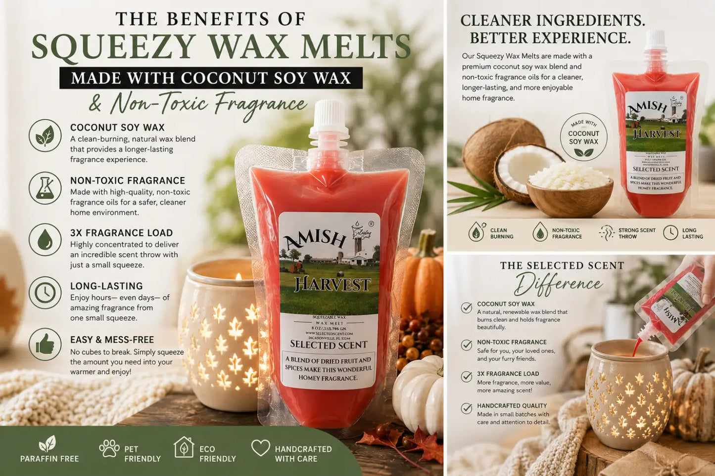 Amish harvest squeezable wax melts