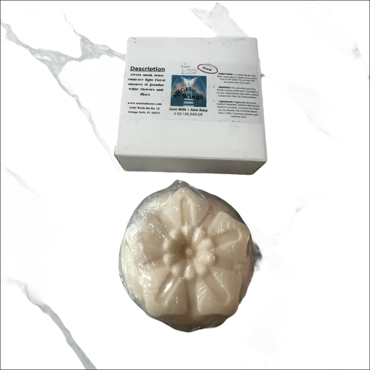 Angel wings goat and aloe soap soft luxurious fragrant