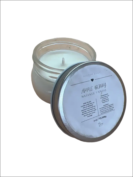 Apple berry massage candle with mango butter and vitamin e