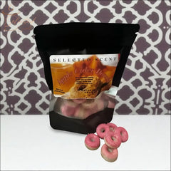 Selected Scent Apple Cider Donut fragrance melts in black resealable pouch long lasting fall fragrance melts