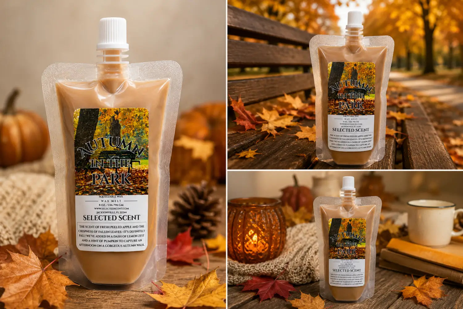 Autumn in the park squeezable wax melts