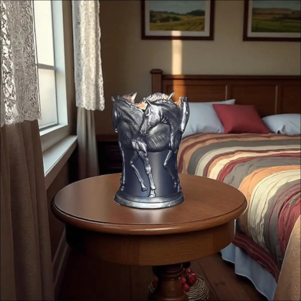 Horses silver wax and oil warmer electric decorative