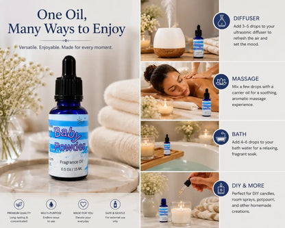 Baby powder 100% fragrance oil – soft clean comfort home by selected scent